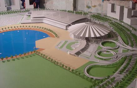 体育中心及附属设施模型